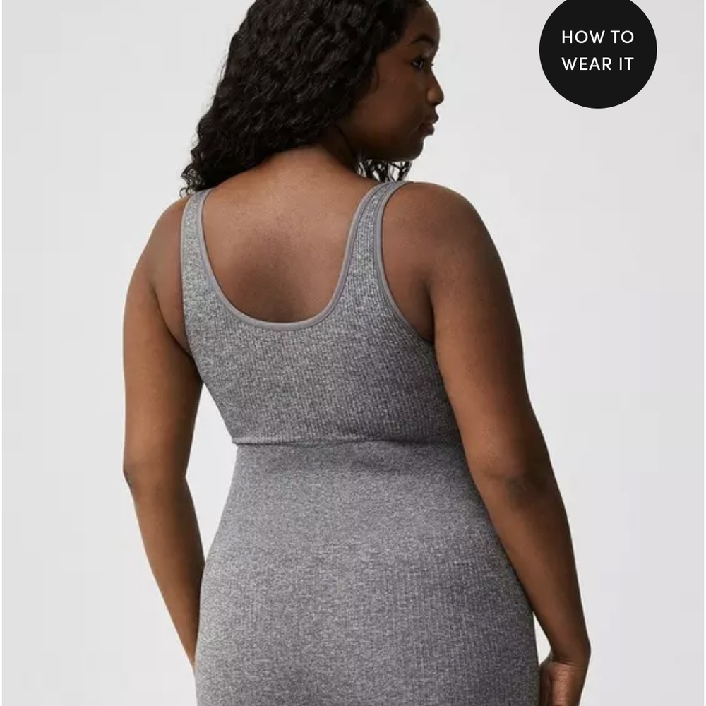 Torrid Gray Ribbed Biker Shorts Set - Picture 3 of 3